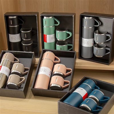 500ml سٹینلیس سٹیل ڈبل-وال تھرمل مگ گفٹ سیٹ